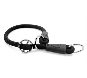 Morso Morso half slip halsband hond soft rope gerecycled black zwart Morso Morso half slip halsband hond soft rope gerecycled black zwart