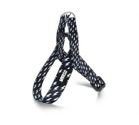 Morso Morso mini hondentuig verstelbaar gerecycled power flow zwart Morso Morso mini hondentuig verstelbaar gerecycled power flow zwart