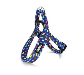 Morso Morso mini hondentuig verstelbaar gerecycled color invaders paars Morso Morso mini hondentuig verstelbaar gerecycled color invaders paars