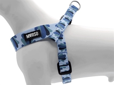 Morso Morso mini hondentuig verstelbaar gerecycled splash blauw