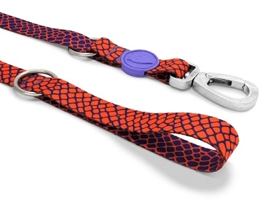 Morso Morso hondenriem verstelbaar gerecycled urban lizard rood Morso Morso hondenriem verstelbaar gerecycled urban lizard rood