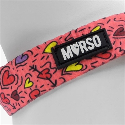 Morso Morso mini hondentuig verstelbaar gerecycled pink think roze Morso Morso mini hondentuig verstelbaar gerecycled pink think roze