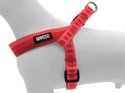 Morso Morso mini hondentuig verstelbaar gerecycled lipstick roze