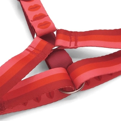 Morso Morso hondentuig y-tuig gerecycled lipstick roze