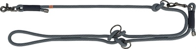 Trixie Trixie soft rope hondenriem verstelbaar zwart / grijs Trixie Trixie soft rope hondenriem verstelbaar zwart / grijs