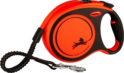 Flexi Flexi hondenriem | Rollijn 8 meter | Zwart / Oranje | Voor honden tot 55 kg Flexi Flexi hondenriem | Rollijn 8 meter | Zwart / Oranje | Voor honden tot 55 kg