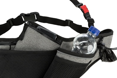 Trixie Trixie joggingriem met lijn grijs / zwart