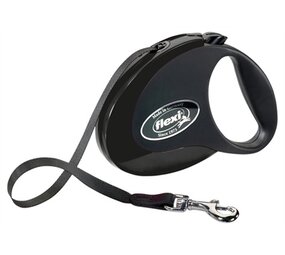 Flexi Flexi hondenriem | Rollijn 3 meter | Zwart | Voor honden tot 12kg Flexi Flexi hondenriem | Rollijn 3 meter | Zwart | Voor honden tot 12kg