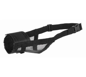 Trixie Trixie muilkorf polyester met gaas inzet zwart Trixie Trixie muilkorf polyester met gaas inzet zwart