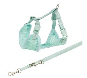 Trixie Trixie junior puppytuig soft met riem mintgroen Trixie Trixie junior puppytuig soft met riem mintgroen