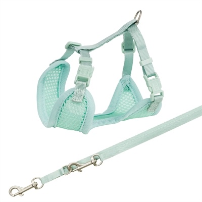 Trixie Trixie junior puppytuig soft met riem mintgroen Trixie Trixie junior puppytuig soft met riem mintgroen