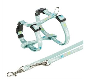 Trixie Trixie junior puppytuig met riem mintgroen Trixie Trixie junior puppytuig met riem mintgroen