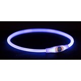 Trixie Trixie lichtgevende halsband usb flash light oplaadbaar tpu blauw Trixie Trixie lichtgevende halsband usb flash light oplaadbaar tpu blauw