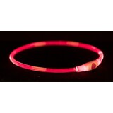 Trixie Trixie lichtgevende halsband usb flash light oplaadbaar tpu rood Trixie Trixie lichtgevende halsband usb flash light oplaadbaar tpu rood