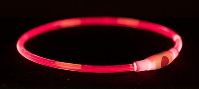 Trixie Trixie lichtgevende halsband usb flash light oplaadbaar tpu rood