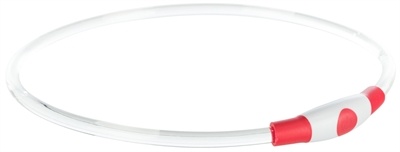 Trixie Trixie lichtgevende halsband usb flash light oplaadbaar tpu rood