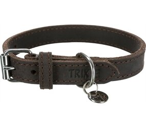 Trixie Trixie halsband hond rustic vetleer donkerbruin Trixie Trixie halsband hond rustic vetleer donkerbruin