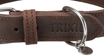 Trixie Trixie halsband hond rustic vetleer donkerbruin Trixie Trixie halsband hond rustic vetleer donkerbruin