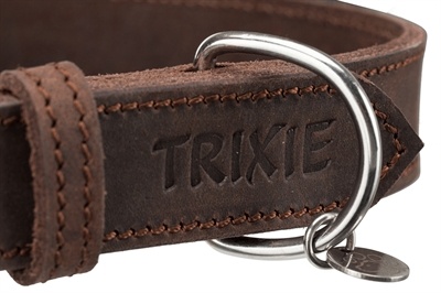 Trixie Trixie halsband hond rustic vetleer donkerbruin Trixie Trixie halsband hond rustic vetleer donkerbruin