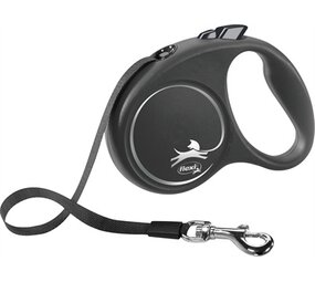 Flexi Flexi hondenriem | Rollijn 5 meter | Zwart | Voor honden tot 50 kg Flexi Flexi hondenriem | Rollijn 5 meter | Zwart | Voor honden tot 50 kg