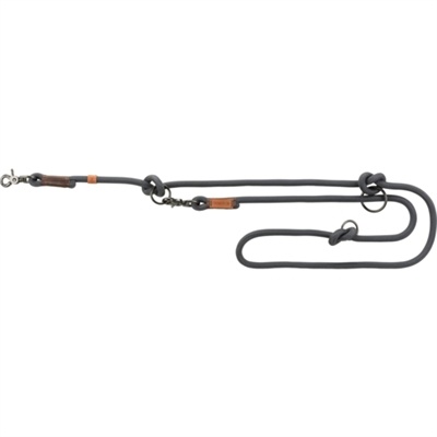 Trixie Trixie hondenriem be nordic verstelbaar donkergrijs / bruin Trixie Trixie hondenriem be nordic verstelbaar donkergrijs / bruin