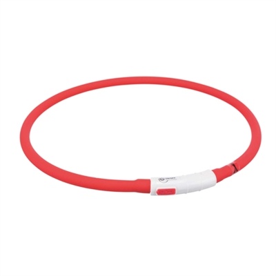 Trixie Trixie lichtgevende halsband hond usb siliconen oplaadbaar rood