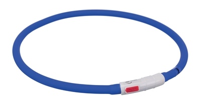 Trixie Trixie lichtgevende halsband hond usb siliconen oplaadbaar royal blauw