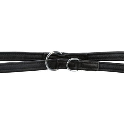 Trixie Trixie hondenriem politielijn active comfort leer zwart Trixie Trixie hondenriem politielijn active comfort leer zwart