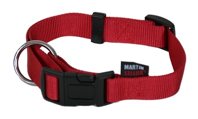 Martin Martin halsband basic nylon rood Martin Martin halsband basic nylon rood