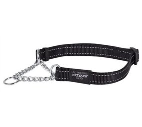 Rogz for dogs Rogz for dogs fanbelt halfslip halsband zwart Rogz for dogs Rogz for dogs fanbelt halfslip halsband zwart