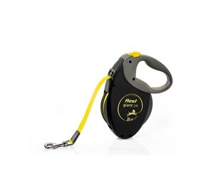 Flexi Flexi hondenriem | Rollijn 8 meter | Zwart / Geel | Voor honden tot 50 kg Flexi Flexi hondenriem | Rollijn 8 meter | Zwart / Geel | Voor honden tot 50 kg