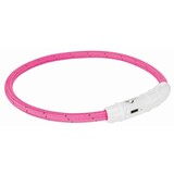 Trixie Trixie lichtgevende halsband hond flash usb tpu / nylon roze Trixie Trixie lichtgevende halsband hond flash usb tpu / nylon roze