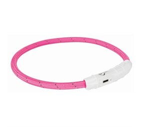 Trixie Trixie lichtgevende halsband hond flash usb tpu / nylon roze Trixie Trixie lichtgevende halsband hond flash usb tpu / nylon roze