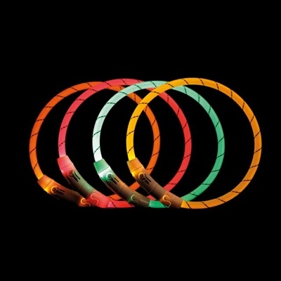 Trixie Trixie lichtgevende halsband hond flash usb tpu / nylon roze Trixie Trixie lichtgevende halsband hond flash usb tpu / nylon roze