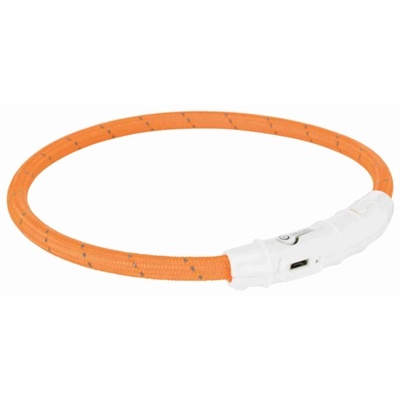 Trixie Trixie lichtgevende halsband hond flash usb tpu / nylon oranje Trixie Trixie lichtgevende halsband hond flash usb tpu / nylon oranje