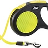 Flexi Flexi rollijn new classic neon tape zwart / geel Flexi Flexi rollijn new classic neon tape zwart / geel