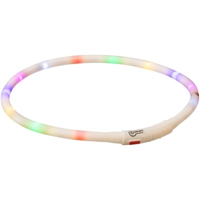Trixie Trixie lichtgevende halsband hond usb siliconen oplaadbaar meerkleurig