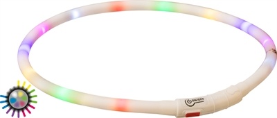 Trixie Trixie lichtgevende halsband hond usb siliconen oplaadbaar meerkleurig