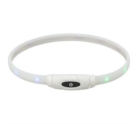 Trixie Trixie lichtgevende halsband hond usb siliconen oplaadbaar meerkleurig Trixie Trixie lichtgevende halsband hond usb siliconen oplaadbaar meerkleurig