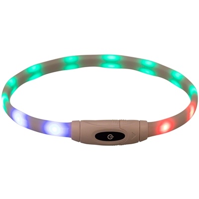 Trixie Trixie lichtgevende halsband hond usb siliconen oplaadbaar meerkleurig Trixie Trixie lichtgevende halsband hond usb siliconen oplaadbaar meerkleurig