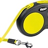 Flexi Flexi rollijn new classic neon tape zwart / geel Flexi Flexi rollijn new classic neon tape zwart / geel