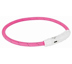 Trixie Trixie lichtgevende halsband hond flash usb tpu / nylon roze Trixie Trixie lichtgevende halsband hond flash usb tpu / nylon roze