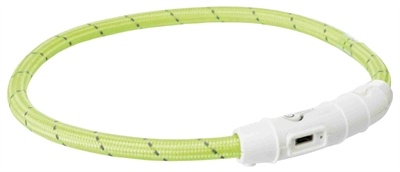 Trixie Trixie lichtgevende halsband hond flash usb tpu / nylon groen