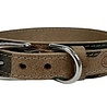 Sazzz halsband hond boho vintage leer antraciet Sazzz halsband hond boho vintage leer antraciet