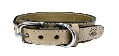 Sazzz halsband hond pioneer classic leer zwart