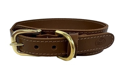 Sazzz halsband hond pioneer classic leer donkerbruin Sazzz halsband hond pioneer classic leer donkerbruin