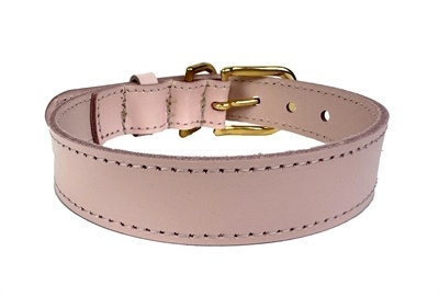 Sazzz halsband hond braveheart classic leer roze