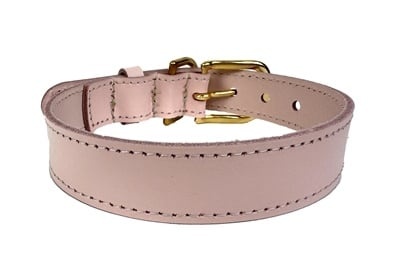Sazzz halsband hond braveheart classic leer roze