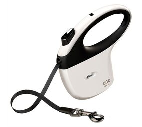 Flexi Flexi rollijn one wit / zwart Flexi Flexi rollijn one wit / zwart