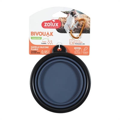 Zolux Zolux bvk voerbak opvouwbaar siliconen blauw